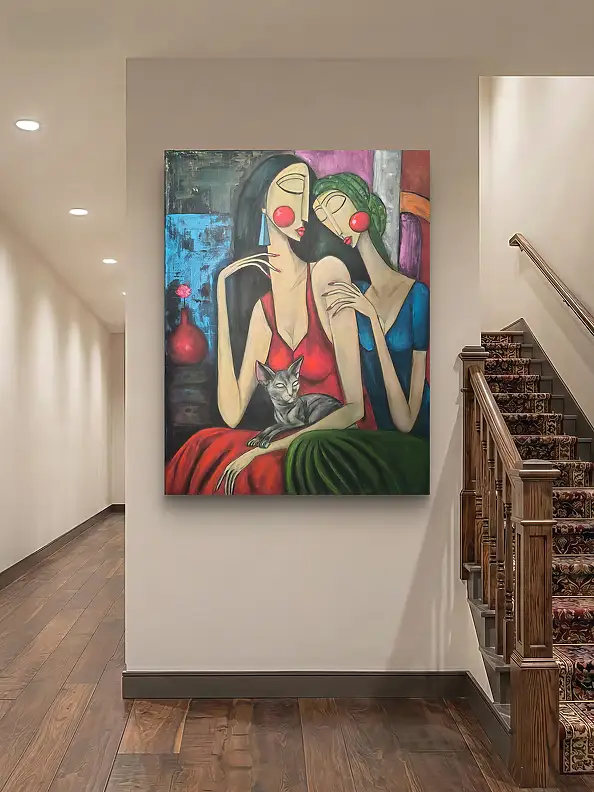 katarzyna nachajska, Without words, Acrylic painting - canvas, 100 x 130