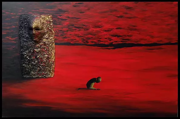 Natalia Miodek - Bez twarzy 180x120cm