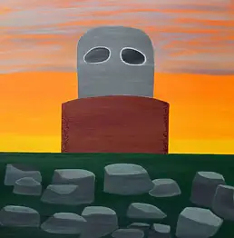 Adam Kucz, Ohne Titel, Ölbild - Platte, 76 x 80