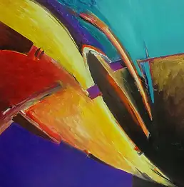 Jan Andrzej Walasek, Ohne Titel, Ölbild - Leinwand, 120 x 90