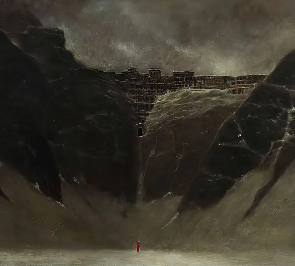 Zdzisław Beksiński, Bez tytułu, rok 1972, OBRAZ OLEJNY, Obraz olejny - płyta, 102 x 125