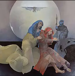 Stefan Rybi, Без заголовка, Масляная картина - холст, 80 x 70