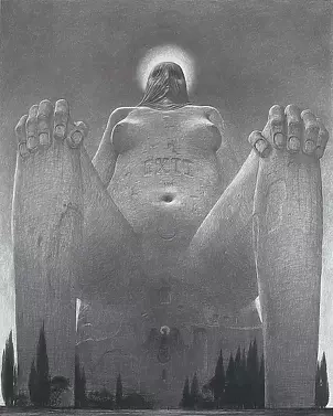 Zdzisław Beksiński - Without title