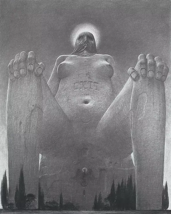 Zdzisław Beksiński - Without title