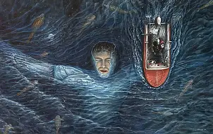 Krzysztof Polaczenko, Bezsenność, Obraz akrylowy - płótno, 110 x 72