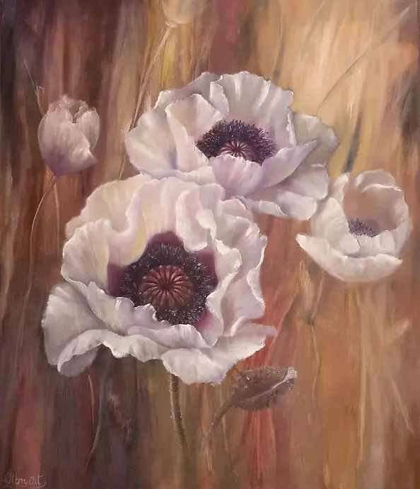 Lidia Olbrycht - White Garden Poppies
