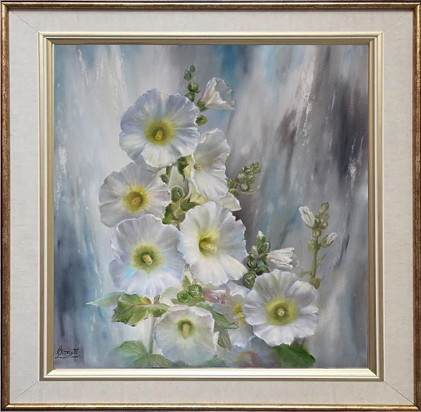 Lidia Olbrycht - White Hollyhocks