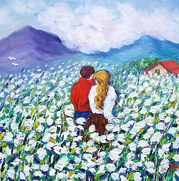 Margherita Biondi - White flowers in Val di Luce