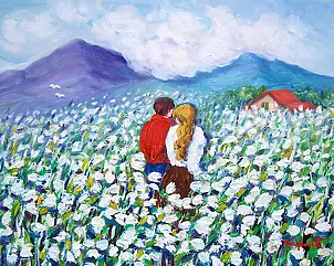   - White flowers in Val di Luce