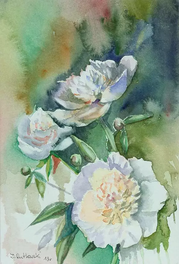 Zdzisław Rutkowski - white peonies