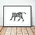 Anna Skowronek - Black and white poster with a tiger