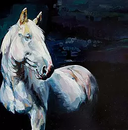Anna Ewa Jarosz - White horse at night