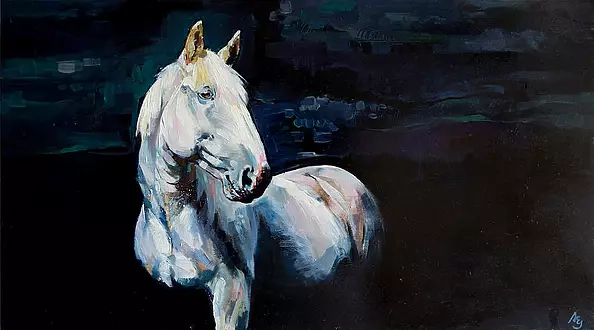 Anna Ewa Jarosz - Biały koń w nocy
