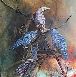 Urszula Świtaj, Белый ворон, Інші, Акрилова картина - холст, 50 x 70