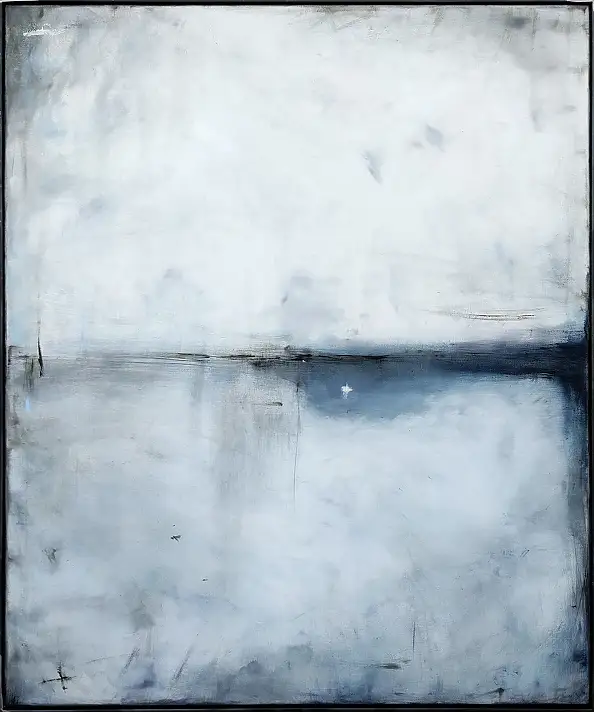 Maja Gajewska, Biel z kobaltem I (oprawiony w ramę), Obraz olejny - płótno, 90 x 110