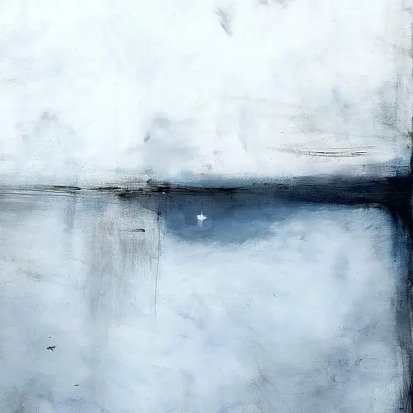 Maja Gajewska, Biel z kobaltem I (oprawiony w ramę), Obraz olejny - płótno, 90 x 110