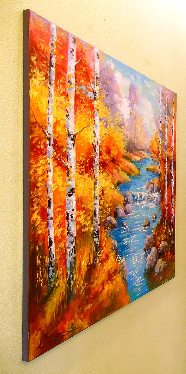 Olha Darchuk - Birch at a stream