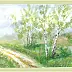 Maria Roszkowska - Birches on the road