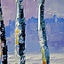 Olha Darchuk - Birch trees by the river