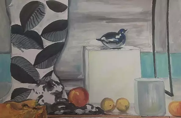 Anna Bukhal - Bird on the cube