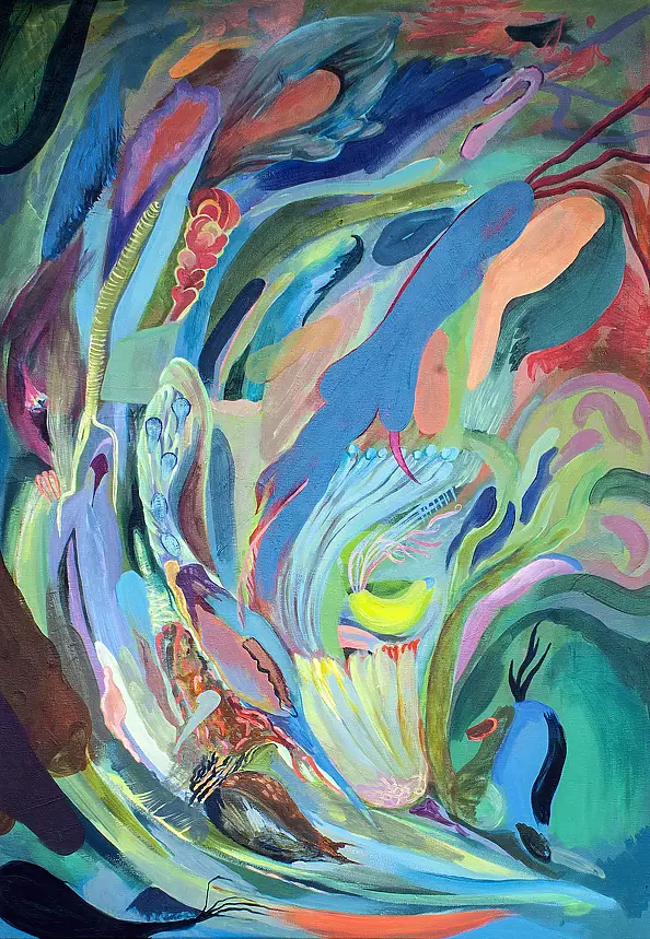 Dominika Fedko-Wójs - Birds I from botanic series / Abstract V / abstract series