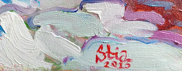 Anastasiia Kurkova, Bitwa na śnieżki, Obraz olejny - płótno, 55 x 65