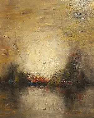 Alicja Wysocka, Бледный рассвет, Масляная картина - холст, 40 x 50