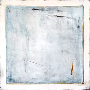 Maja Gajewska, Blue and Sienna VII, Oil painting - canvas, 100 x 100