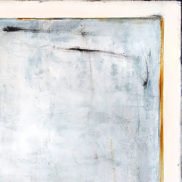 Maja Gajewska, Blue and Sienna VII, Oil painting - canvas, 100 x 100