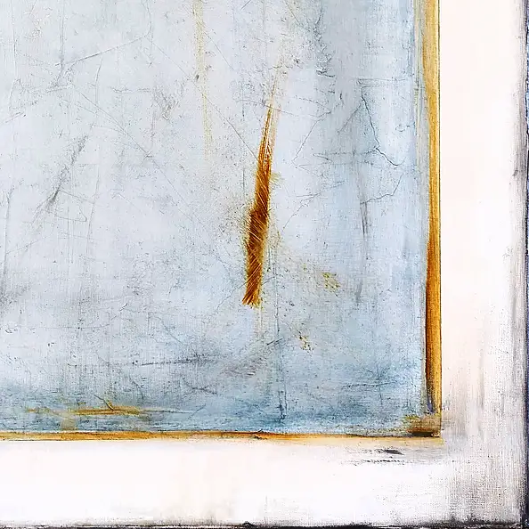 Maja Gajewska, Blue and Sienna VII, Oil painting - canvas, 100 x 100