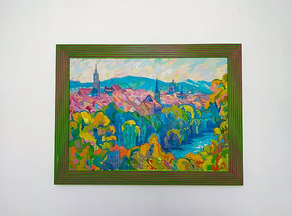 Anastasiia Kurkova, Błękitna Rzeka, Obraz olejny - płótno, 70 x 50