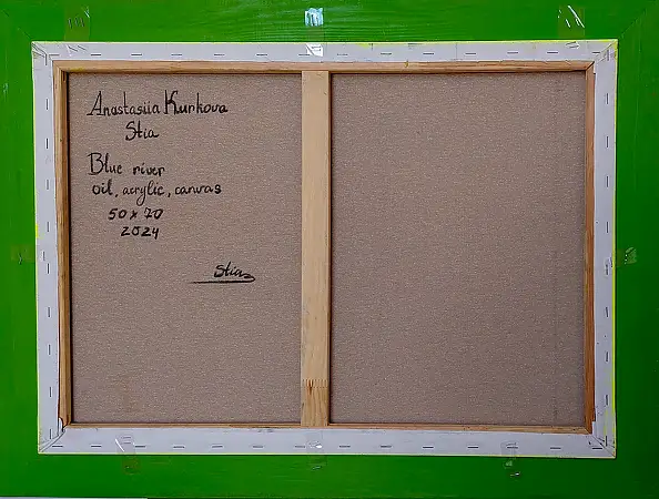 Anastasiia Kurkova, Błękitna Rzeka, Obraz olejny - płótno, 70 x 50