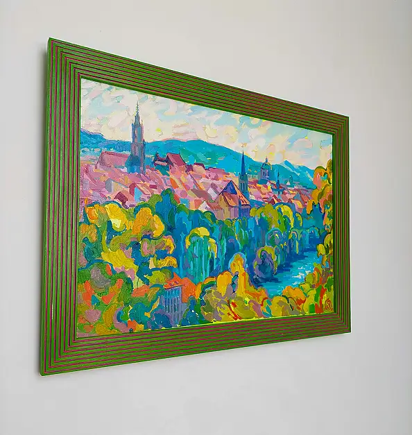 Anastasiia Kurkova, Błękitna Rzeka, Obraz olejny - płótno, 70 x 50