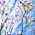 Ewa Słodzińska - Blue irises 110/110 cm