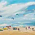 Karina Jaźwińska, Blue screen, Oil painting - canvas, 50 x 20