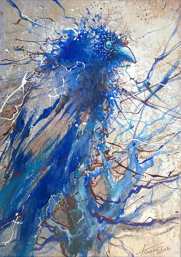 Krzysztof Trzaska - "Blue bird" from the series Birds