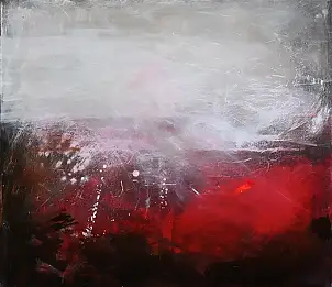 Iwona BORKOWSKA, Die Nähe der Gedanken. Die Kollektion „In einem Augenblick“., Acrylgemälde, Mischtechniken - Leinwand, 90 x 100