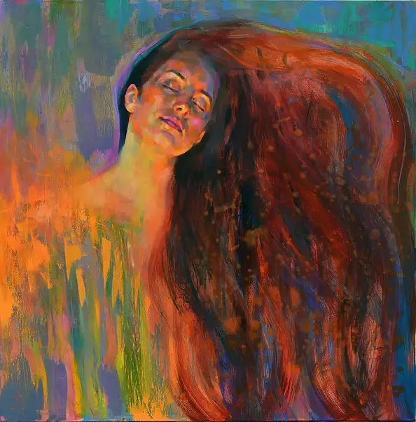 Renata Brzozowska, Błogość, Obraz olejny - płótno, 100 x 100