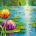 Olha Darchuk - Blühende Lilien: Ruhe auf dem Wasser