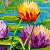 Olha Darchuk - Blühende Lilien: Ruhe auf dem Wasser