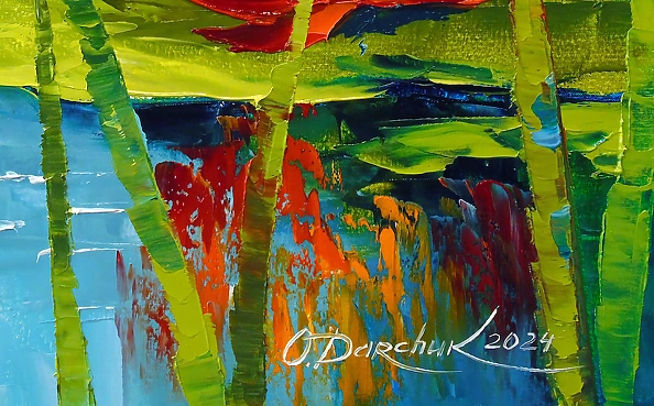 Olha Darchuk - Blooming Lilies: Serenity on Water