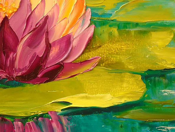 Olha Darchuk - Blooming Lilies: Serenity on Water