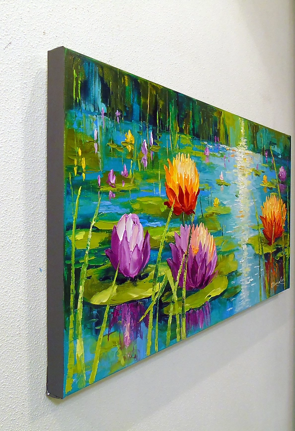 Olha Darchuk - Blooming Lilies: Serenity on Water