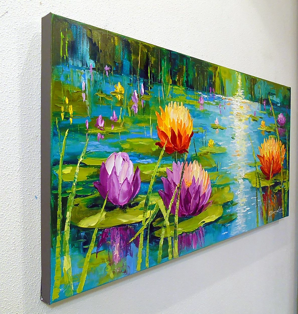 Olha Darchuk - Blooming Lilies: Serenity on Water