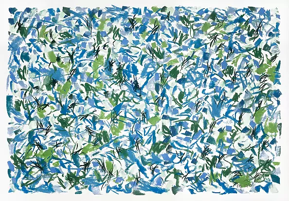 Ed Buziak - "Blue-Green Scatter # 1"