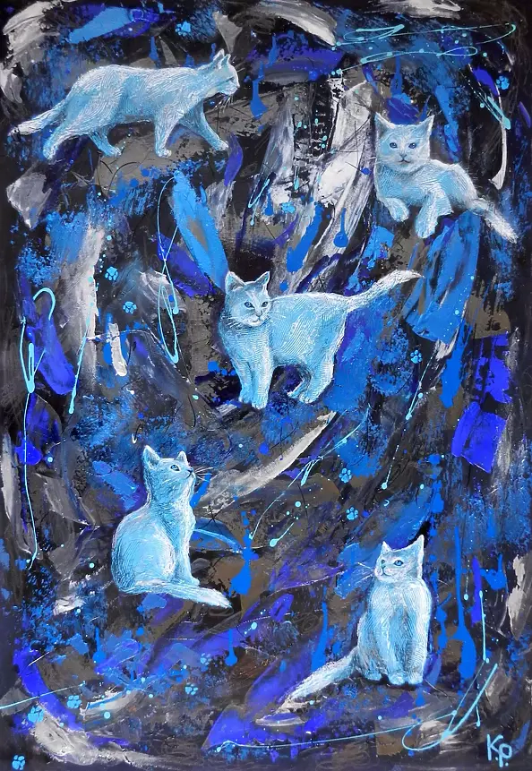 Krystyna PALCZEWSKA - Blue cat