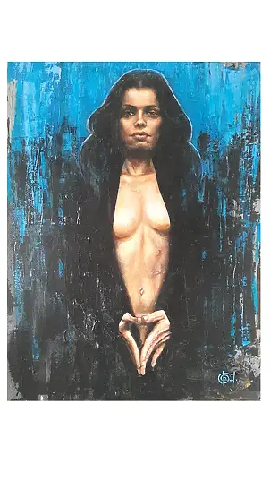 Paweł Domurat, Madonna Blu, Quadro a olio - tela, 60 x 80