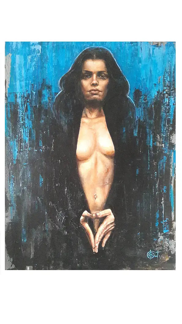 Paweł Domurat, Madonna Blu, Quadro a olio - tela, 60 x 80