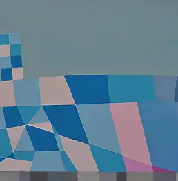 Ashley Collin, Blue State, Масляная картина - холст, 60 x 50