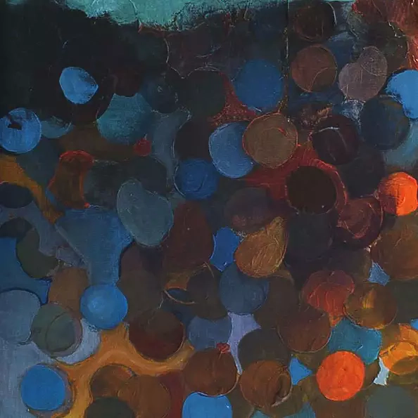 Dominika Fedko-Wójs - Blue spheres Collage IX collage series